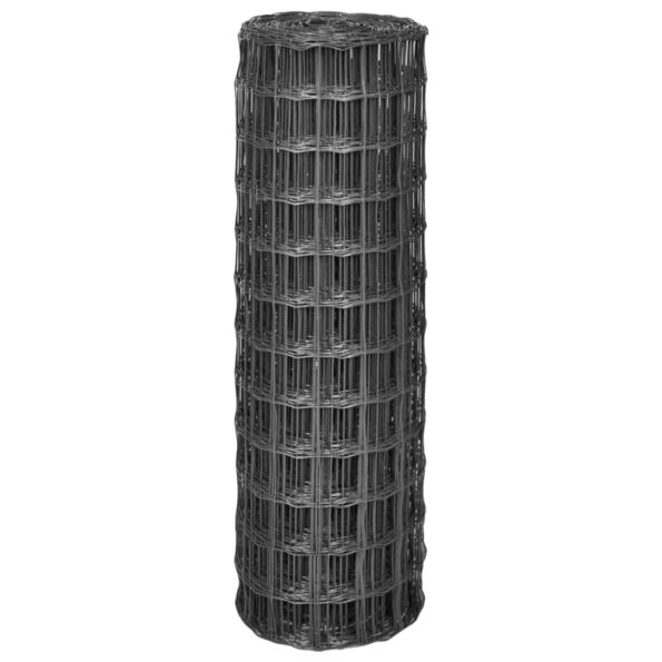 vidaXL Euro plot, oceľ 25x1,2 m, sivý – Obrázok 2