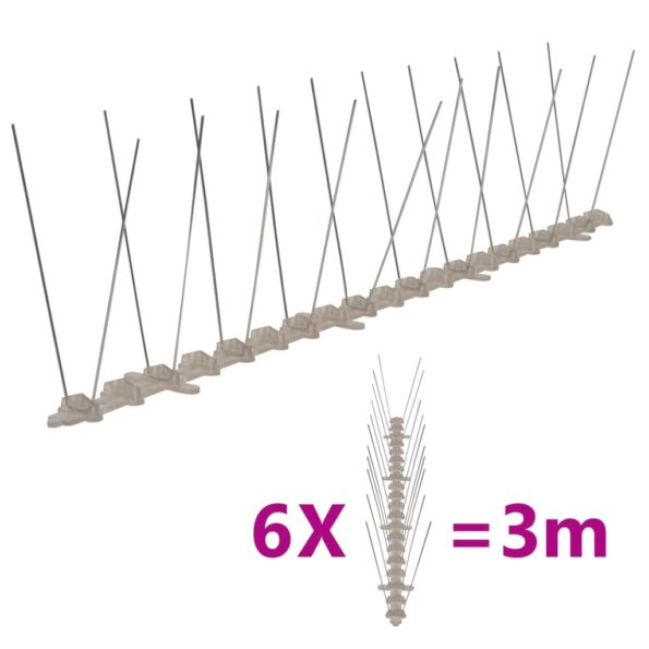 8718475933526_a_en_hd_1.jpg vidaXL Hroty proti vtákom, plast, 2 rady, sada 6 ks 3 m – Obrázok 1