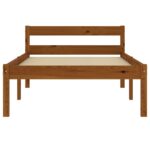 vidaXL Posteľný rám, medovo hnedý, borovicový masív 90x200 cm – Obrázok 3