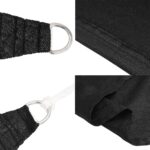 vidaXL Tieniaca plachta 160 g/m² čierna 2,5x2,5x3,5 m HDPE – Obrázok 6