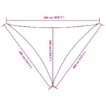 vidaXL Tieniaca plachta oxfordská látka trojuholníková 4x4x5,8 m žltá – Obrázok 10