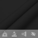 vidaXL Tieniaca plachta, oxford, trojuholníková 2,5x2,5x3,5 m čierna – Obrázok 7