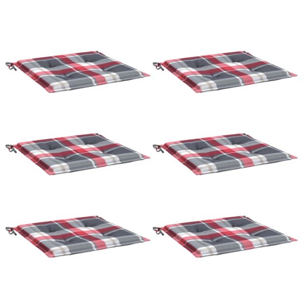 vidaXL Podložky na záhradné stoličky 6 ks 50x50x3 cm, oxfordská látka – Obrázok 3