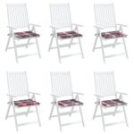 vidaXL Podložky na záhradné stoličky 6 ks 50x50x3 cm, oxfordská látka – Obrázok 4