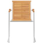 vidaXL Záhradné stoličky so sedákmi 2 ks masívne teakové drevo a oceľ – Obrázok 6