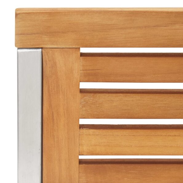 vidaXL Záhradné stoličky so sedákmi 2 ks masívne tíkové drevo a oceľ – Obrázok 8