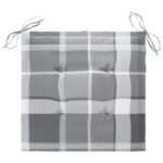 vidalXL 3-dielna skladacia vonkajšia jedálenská súprava+podložky, tík – Obrázok 8