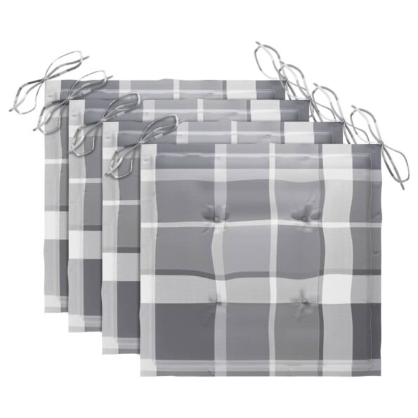 vidaXL Skladacie vonkajšie stoličky s podložkami 4 ks akáciový masív – Obrázok 9