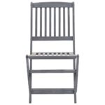 vidaXL Skladacie záhradné stoličky s podložkami 2 ks akáciový masív – Obrázok 5