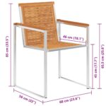 vidaXL Záhradné stoličky 6 ks s podložkami akáciový masív – Obrázok 8