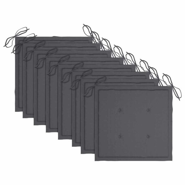 vidaXL Záhradné stoličky 8 ks s podložkami akáciový masív – Obrázok 10