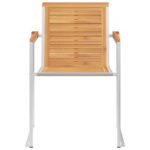 vidaXL Záhradné stoličky 4 ks s podložkami tíkový masív – Obrázok 5