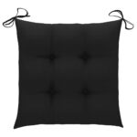 vidaXL Záhradné stoličky 4 ks s podložkami tíkový masív – Obrázok 9