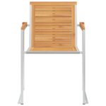 vidaXL Záhradné stoličky 6 ks s podložkami tíkový masív – Obrázok 5