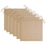 vidaXL Záhradné stoličky 6 ks s podložkami tíkový masív – Obrázok 7