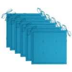 vidaXL Záhradné stoličky 6 ks s podložkami tíkový masív – Obrázok 7