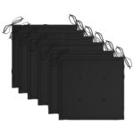 vidaXL Záhradné stoličky 6 ks s podložkami tíkový masív – Obrázok 7