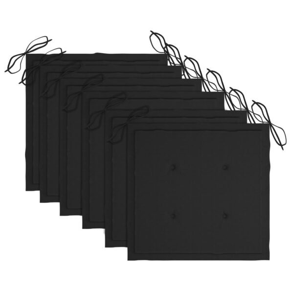 vidaXL Záhradné stoličky 6 ks s podložkami tíkový masív – Obrázok 7