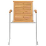 vidaXL Záhradné stoličky 6 ks s podložkami tíkový masív – Obrázok 5