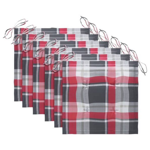 vidaXL Záhradné stoličky 6 ks s podložkami tíkový masív – Obrázok 7