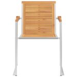 vidaXL Záhradné stoličky 8 ks s podložkami tíkový masív – Obrázok 5