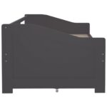 vidaXL 3-miestna posteľ so zásuvkami sivá masívna borovica 90x200 cm – Obrázok 6