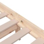 vidaXL Posteľný rám, drevený masív 135x190 cm, dvojlôžko – Obrázok 7