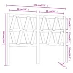 vidaXL Čelo postele 146x4x100 cm masívna borovica – Obrázok 6
