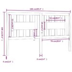 vidaXL Čelo postele 166x4x100 cm masívna borovica – Obrázok 6