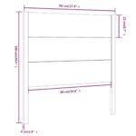 vidaXL Čelo postele 96x4x100 cm masívna borovica – Obrázok 6