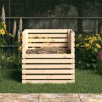 vidaXL Kompostér 80x80x78 cm masívne borovicové drevo – Obrázok 3