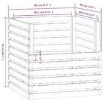 vidaXL Kompostér 80x80x78 cm masívne borovicové drevo – Obrázok 8