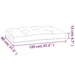 vidaXL Podložka na paletový nábytok sivá 120x80x12 cm látka – Obrázok 9