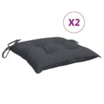 vidaXL Podložky na stoličku 2 ks, antracit 40x40x7 cm, oxfordská látka – Obrázok 2