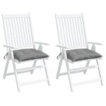 vidaXL Podložky na stoličku 2 ks, sivé 40x40x7 cm, oxfordská látka – Obrázok 4