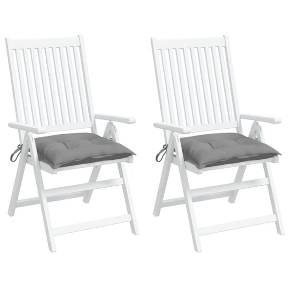 vidaXL Podložky na stoličku 2 ks, sivé 40x40x7 cm, oxfordská látka – Obrázok 4