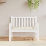 vidaXL Vankúš na záhradnú lavičku krémový 100x50x7 cm oxfordská látka – Obrázok 3