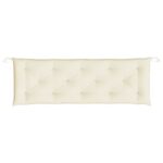 vidaXL Podložka na záhradnú lavičku krémová 150x50x7cm oxfordská látka – Obrázok 4