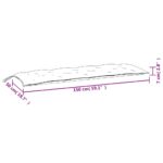 vidaXL Podložka na záhradnú lavičku krémová 150x50x7cm oxfordská látka – Obrázok 7