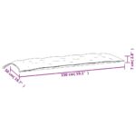 vidaXL Podložka na záhradnú lavičku 150x50x7 cm, oxfordská látka – Obrázok 7