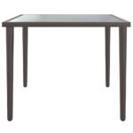 vidaXL Záhradný stôl sivý 48x48x37 cm oceľový – Obrázok 3