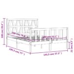 vidaXL Posteľ bez matraca 140x190 cm borovicový masív – Obrázok 12