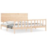 vidaXL Posteľný rám s čelom Super King masívne drevo – Obrázok 2