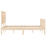 vidaXL Posteľný rám s čelom Super King masívne drevo – Obrázok 7