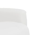 vidaXL Sklápacie kreslo s podnožkou biele umelá koža – Obrázok 7