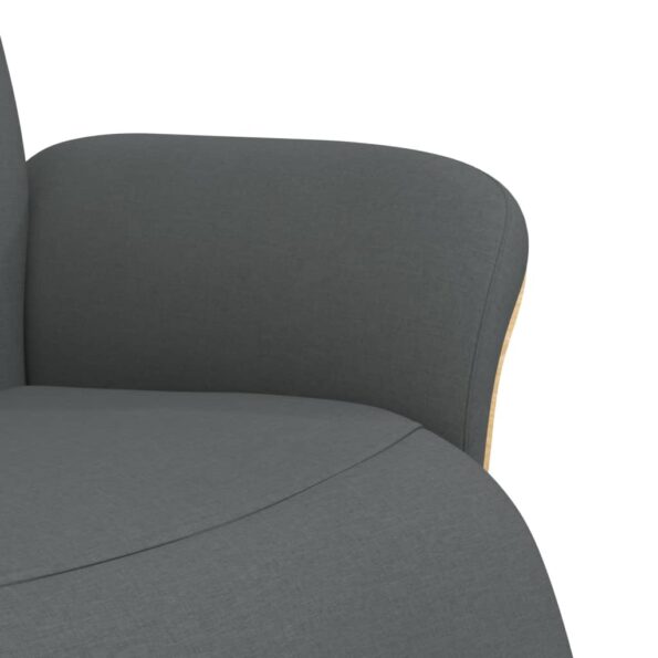 vidaXL Sklápacie kreslo s podnožkou tmavosivé látkové – Obrázok 6