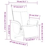 vidaXL Masážne sklápacie kreslo s podnožkou tmavozelené látkové – Obrázok 11