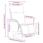 vidaXL Sklápacie kreslo s opierkou na nohy krémové umelá koža – Obrázok 9