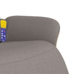 vidaXL Masážne sklápacie kreslo s podnožkou sivohnedé látkové – Obrázok 8