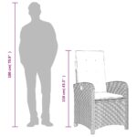 vidaXL 5-dielna záhr. jedálenská sada s vankúšmi mix béžovej polyratan – Obrázok 10